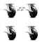 Service Caster 6 Inch Kingpinless Phenolic Wheel Swivel Caster Set with Brakes and Swivel Locks SCC-KP30S620-PHR-SLB-BSL-4 - alternate 1